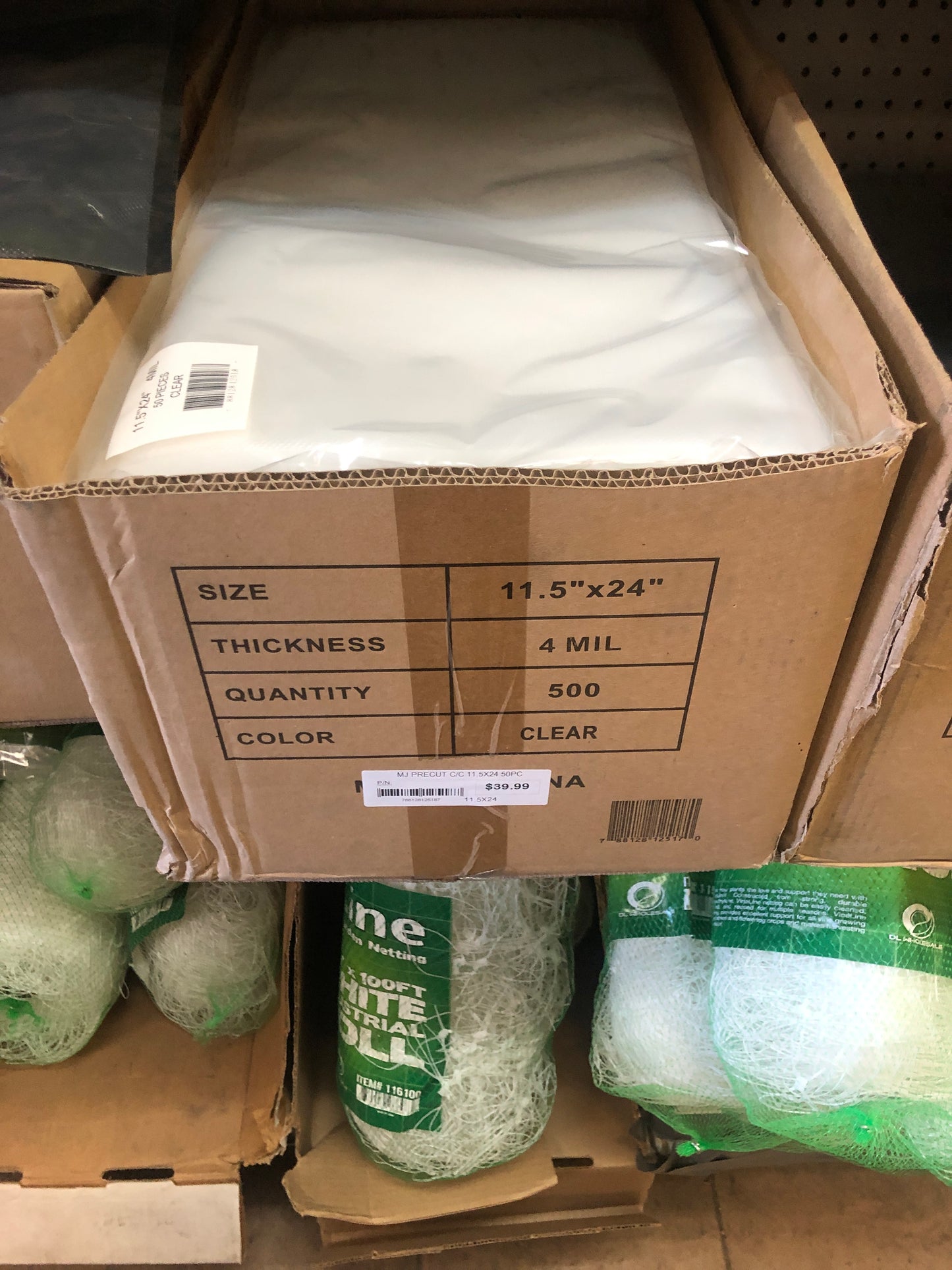 Vacuum Sealing Storage 11.5"x24" Clear/Clear 50pc (4mil)