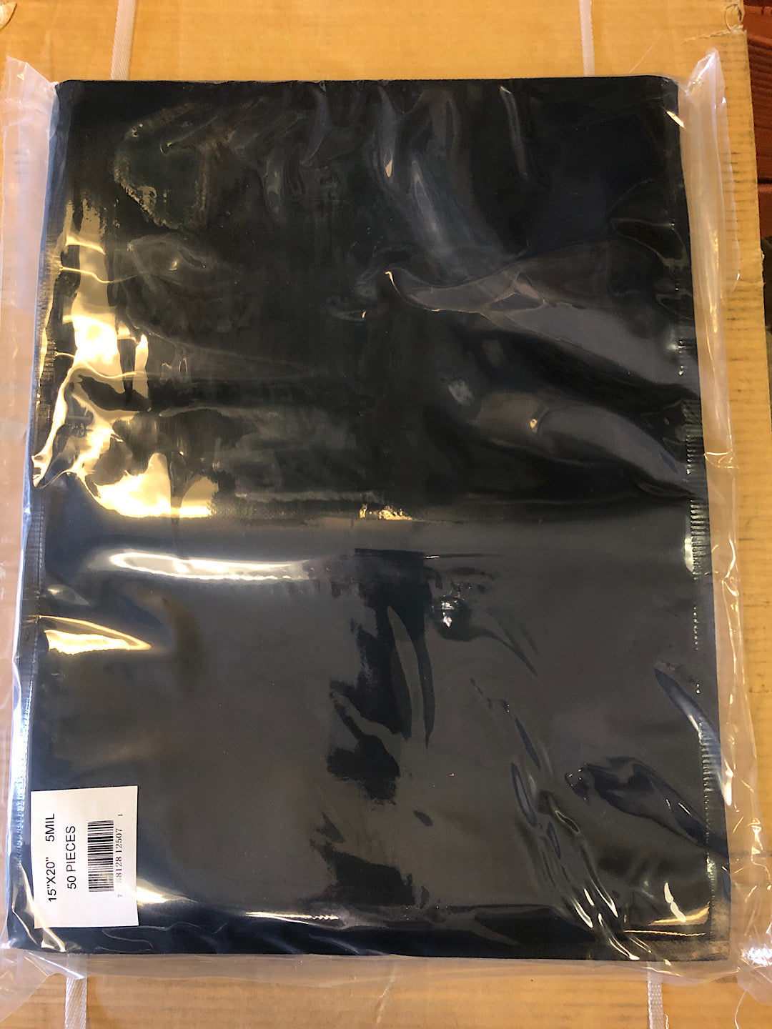 Vacuum Sealing Storage Bags 15"x20" BLACK/BLACK 50pc (5mil)