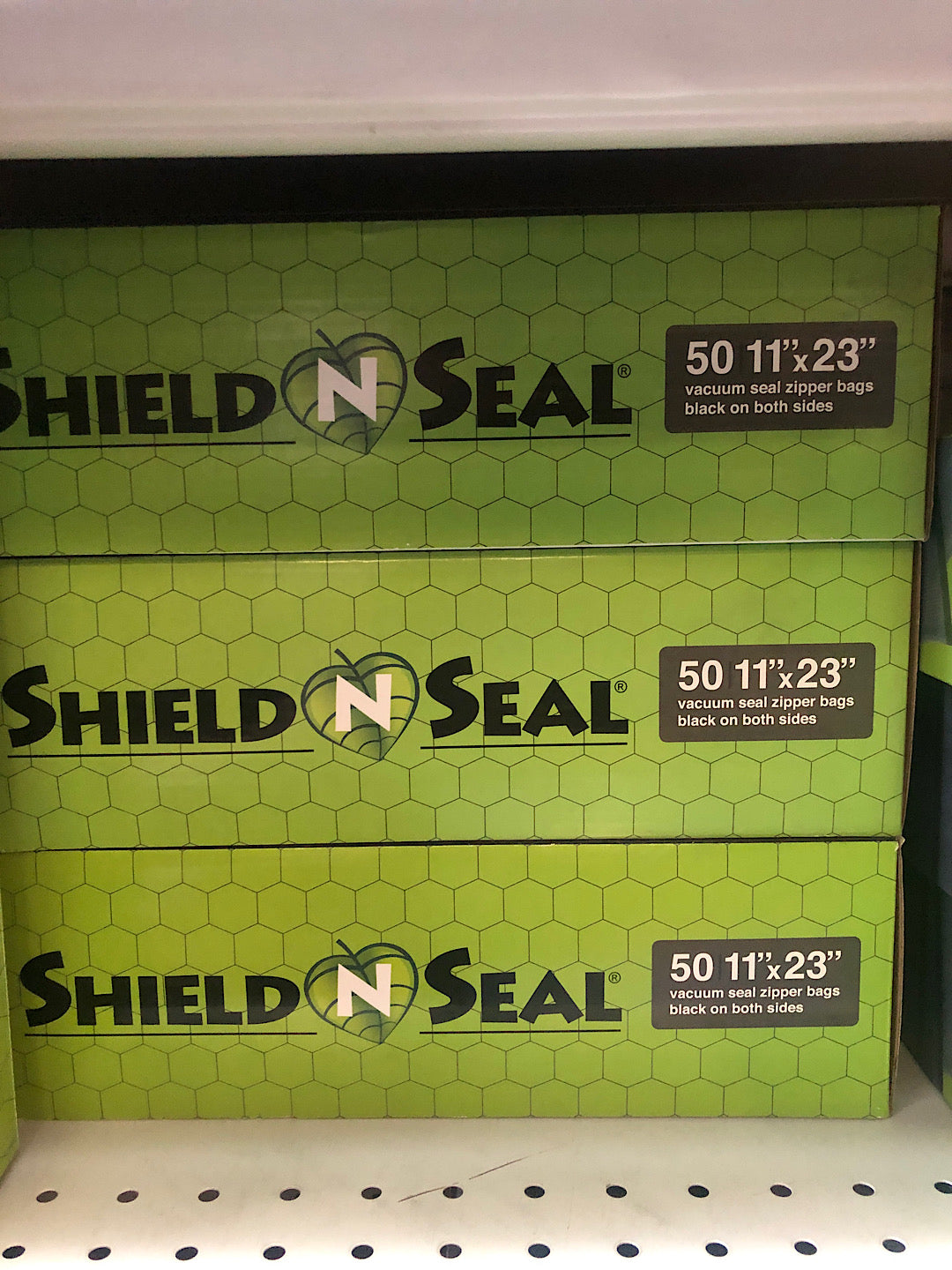 Shield N Seal 11"x23" Black/Black Vacuum Seal ZIPPER Bags 50pc (SNS2500)