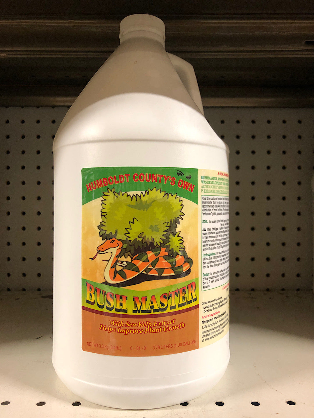 Bush Master Humboldt County's Own Flower Booster & Hardener, GALLON (4L)