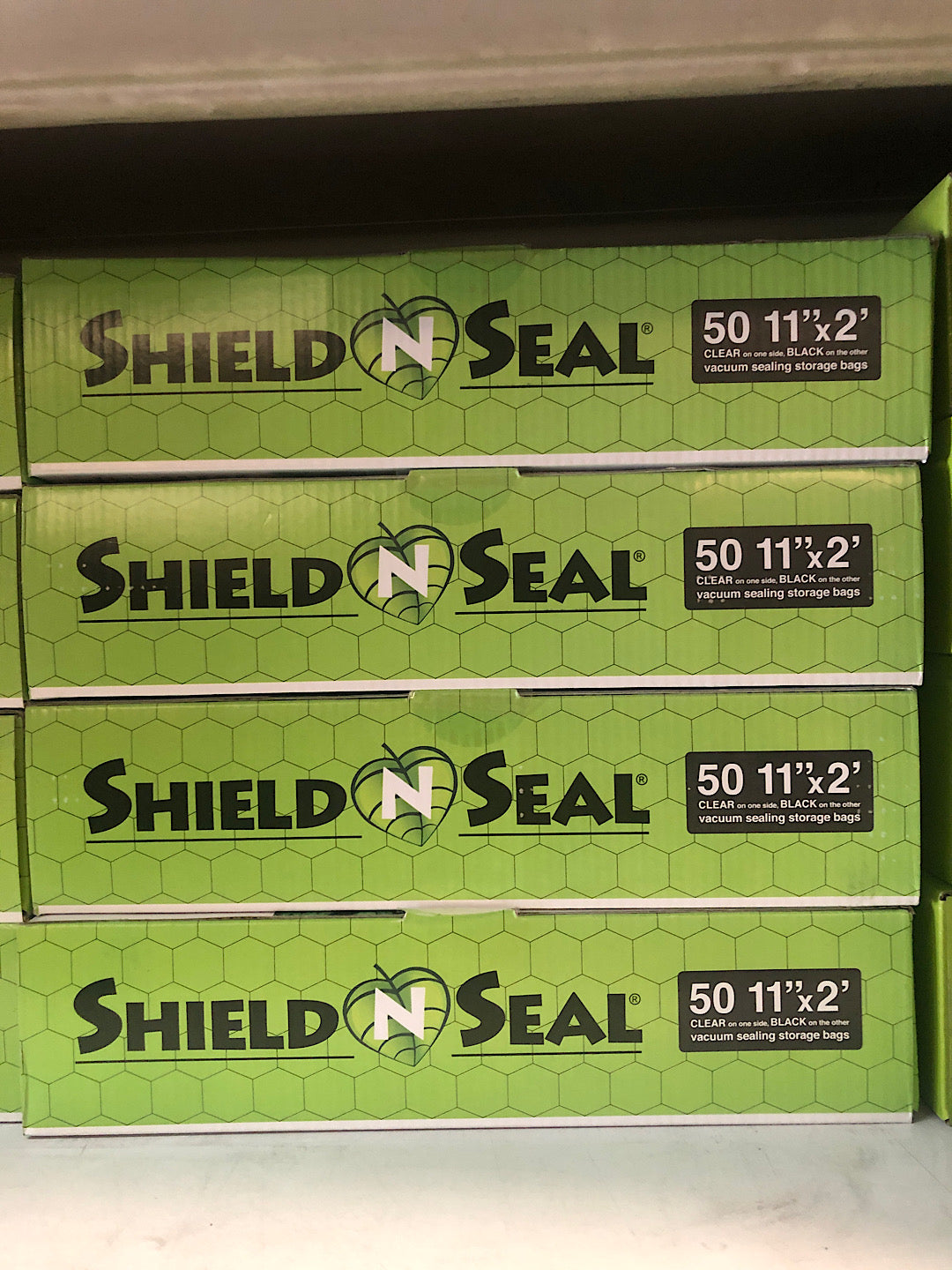 Shield N Seal 11"x24" Black/CLEAR Vacuum Seal Bags 50pc (5mil, SNS300)