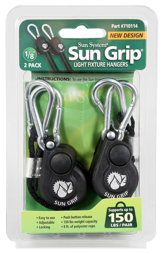 Sun Grip Push Button Light Hangers 1/8 in Pair