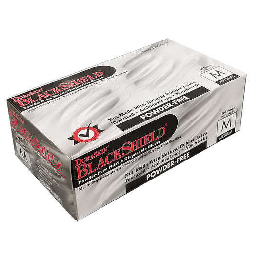 Duraskin BlackShield Nitrile Disposable Gloves (100 Gloves)