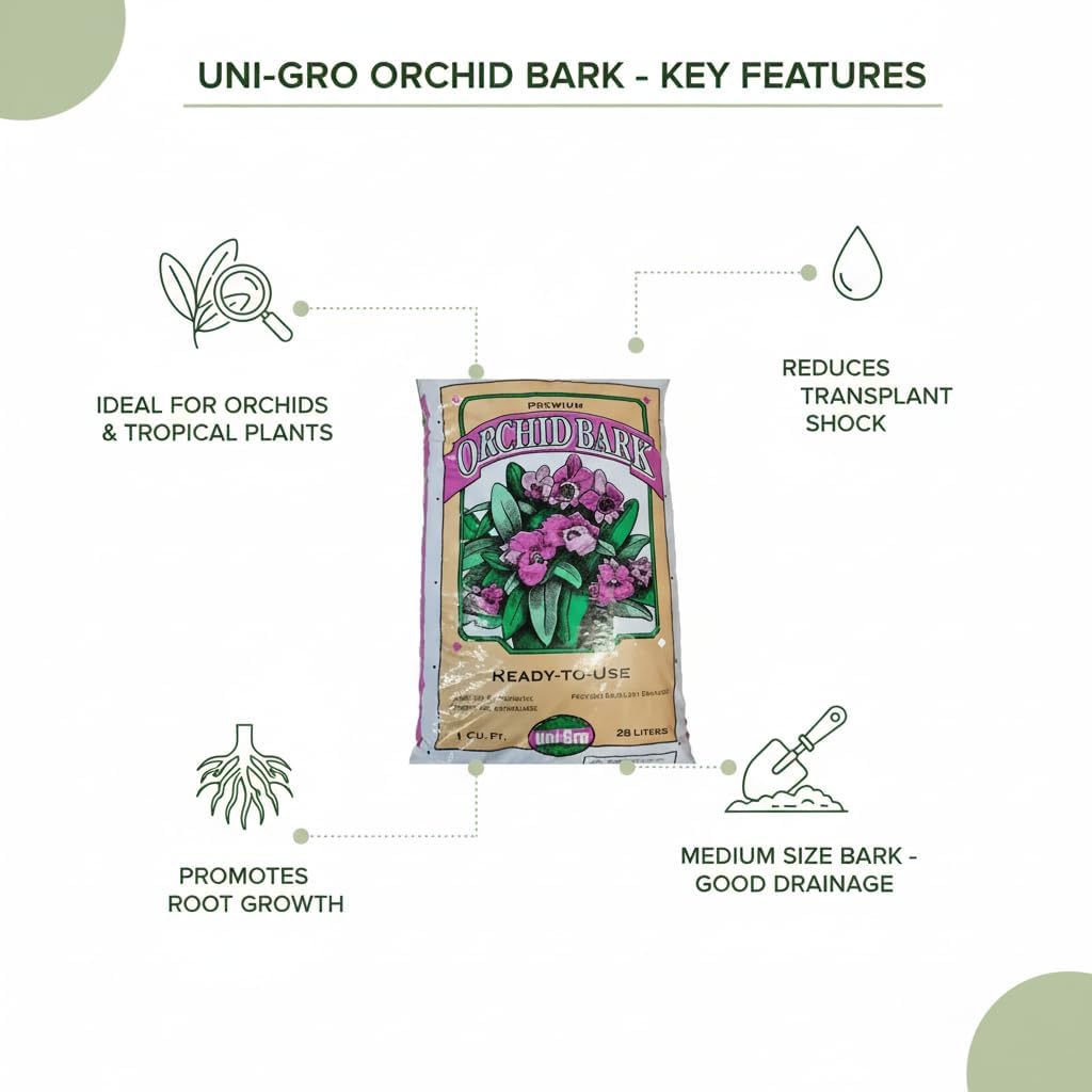Uni-Gro ORCHID BARK Premium Fir Bark Mix, 1 cu ft