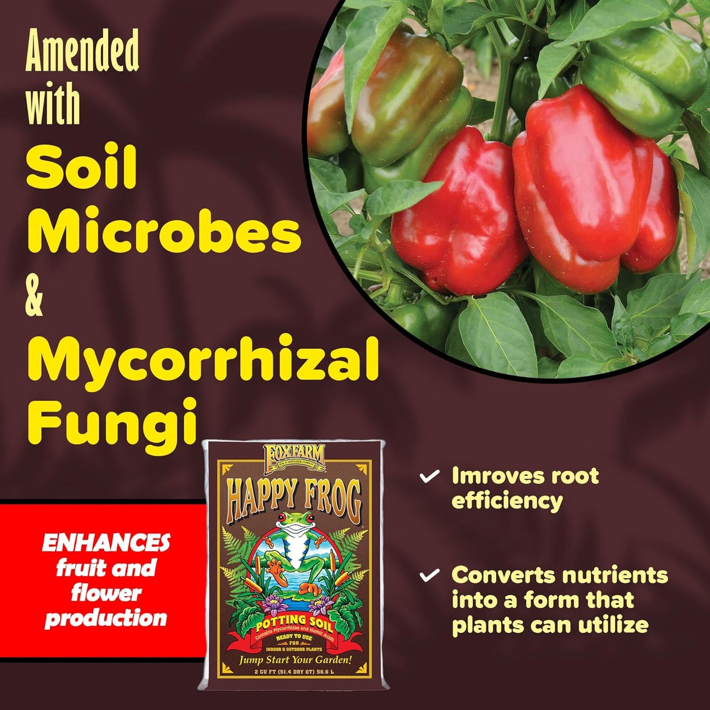 FoxFarm Happy Frog Potting Soil, 2cu ft (for Indoor/Outdoor Container Plants)