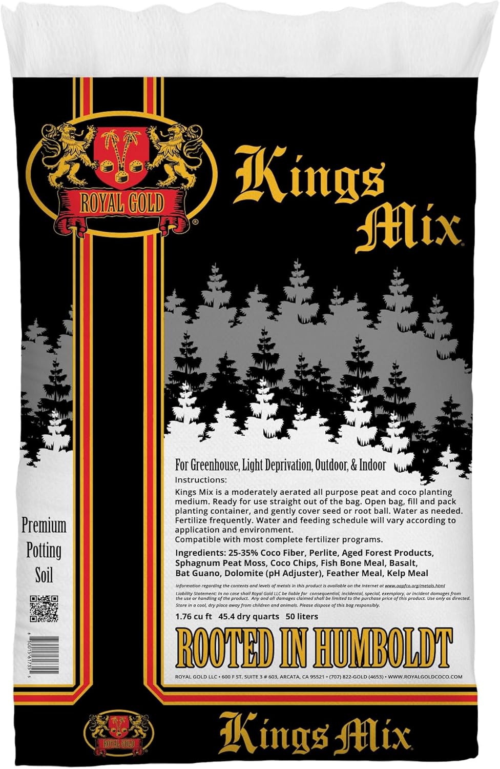 Royal Gold KINGS MIX Versatile All Purpose POTTING SOIL, 1.76 Cubic Foot