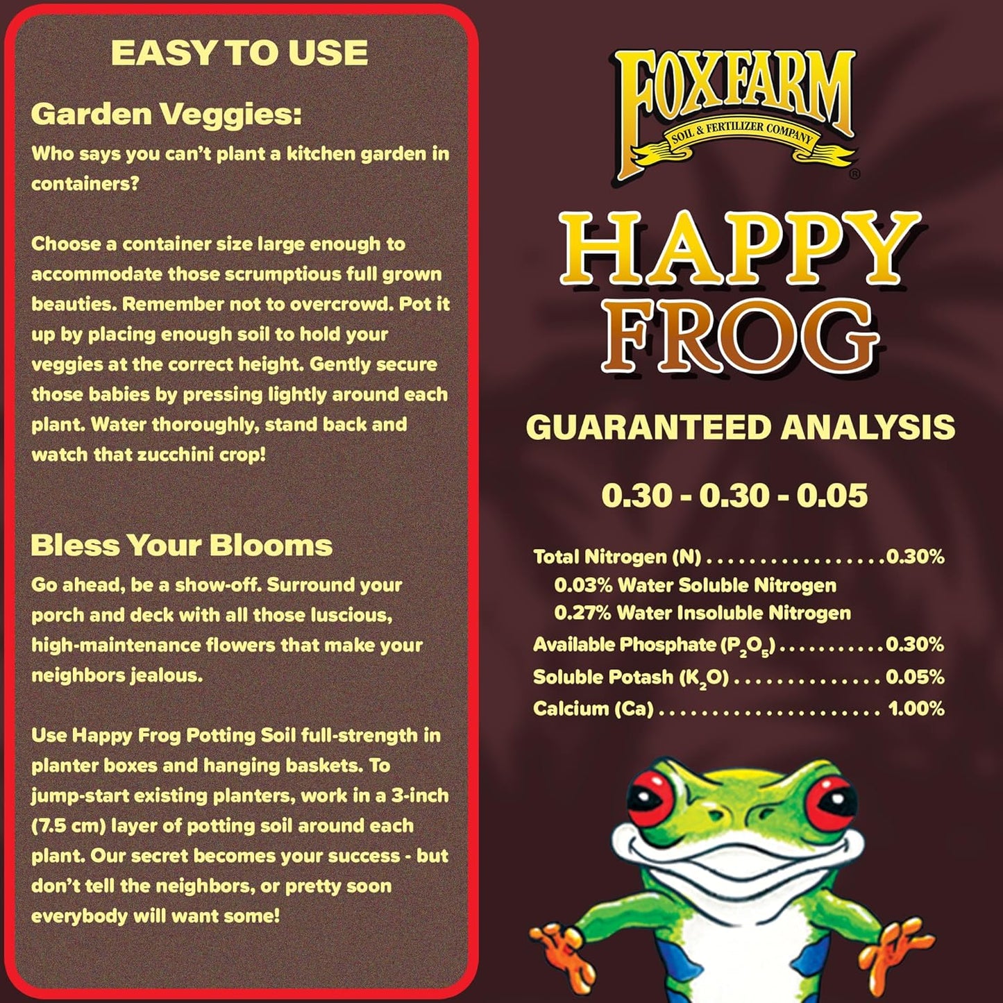 FoxFarm Happy Frog Potting Soil, 2cu ft (for Indoor/Outdoor Container Plants)