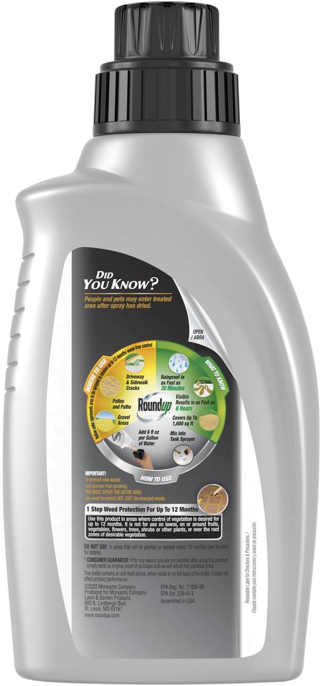 Roundup 32 fl. oz. Dual Action 365 Weed and Grass Killer Plus 12-Month Preventer Concentrate